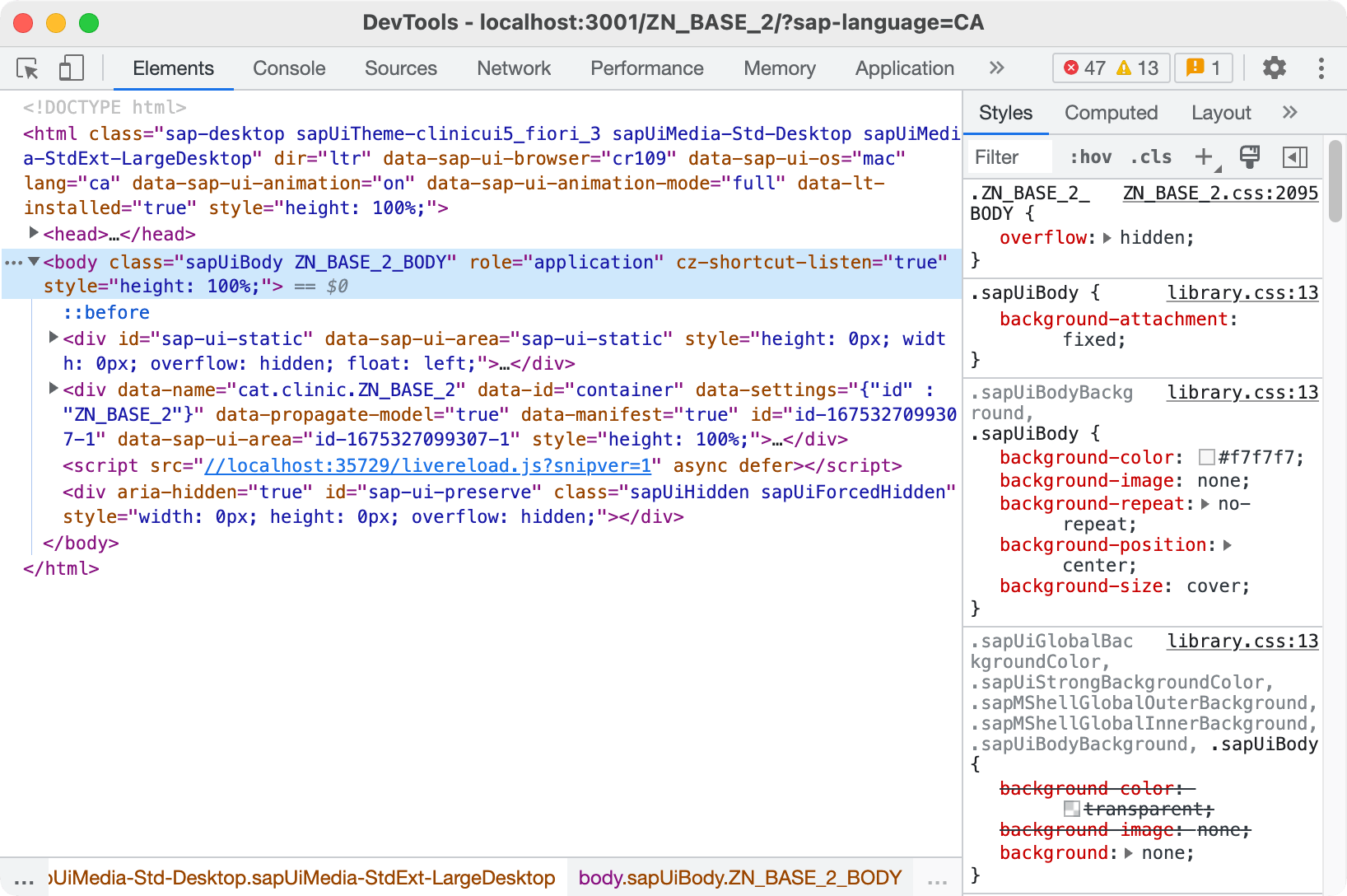 Herramientas de desarrollo de Chrome